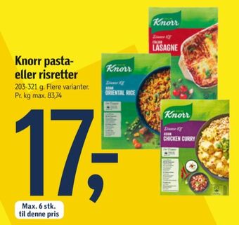 Føtex Knorr pastaretter tilbud