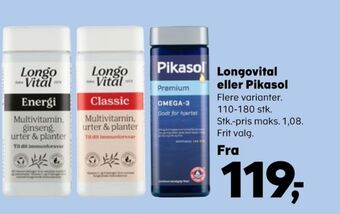 Kvickly Longo vital kosttilskud tilbud