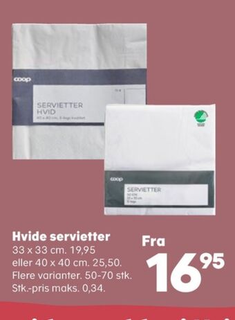Kvickly Coop servietter tilbud