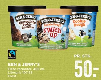 MENY Ben & jerry's is tilbud