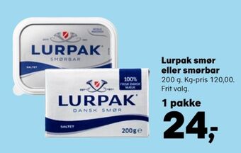 SuperBrugsen Lurpak smør saltet tilbud