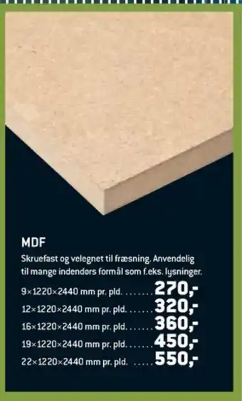 XL-BYG Ukendt mdf plade tilbud