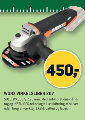 XL-BYG Worx professional vinkelsliber tilbud