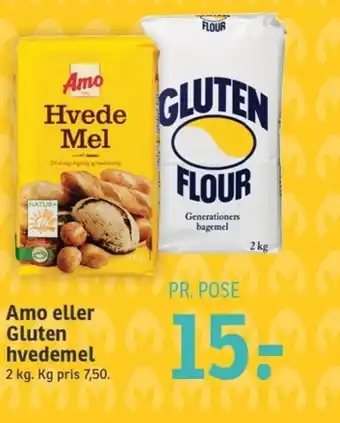 SPAR Amo eller Gluten Hvedemel 2kg tilbud
