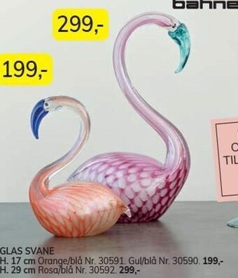 Daells Bolighus Bahne glas svane tilbud