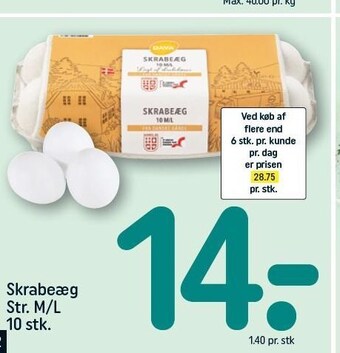REMA 1000 Skrabeæg str. m/l 10 stk. tilbud