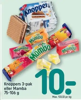REMA 1000 Knoppers 3-pak el. mamba tilbud