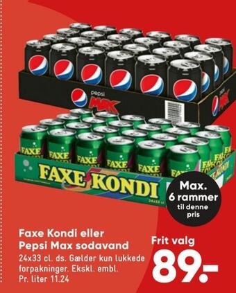 Bilka Pepsi max cola tilbud