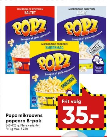 Bilka Popz popcorn tilbud