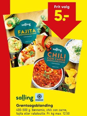 Bilka Salling grøntsager tilbud