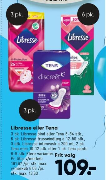 Bilka Libresse trusseindlæg tilbud