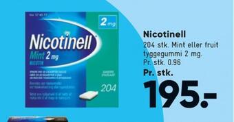 Bilka Nicotinell nikotintyggegummi tilbud