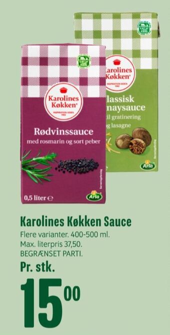 Min Købmand Karolines sauce flydende tilbud