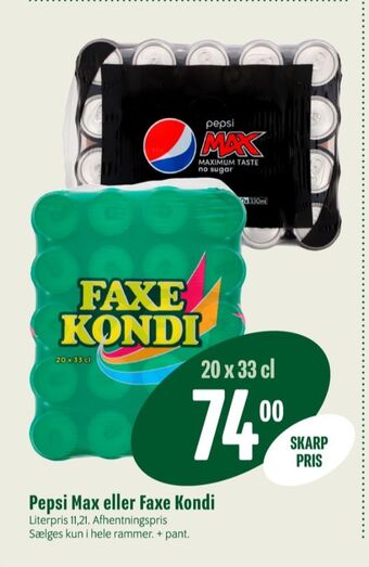 Min Købmand Pepsi max cola tilbud