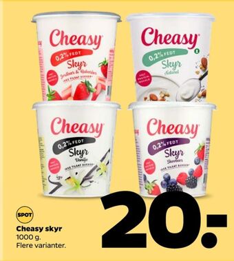 Netto Cheasy skyr vanilje 0,2% tilbud