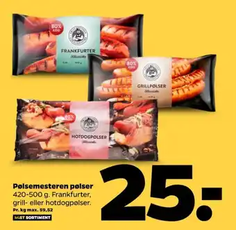 Netto Pølsemesteren grillpølser tilbud