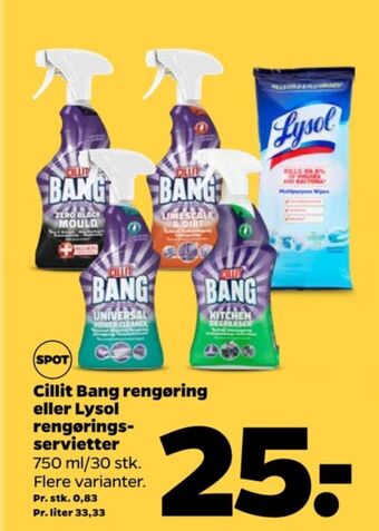 Netto Cillit bang rengøring - universal tilbud