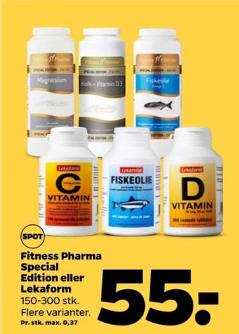 Netto Fitness pharma kosttilskud tilbud
