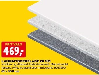 jem & fix Laminatbordplade tilbud