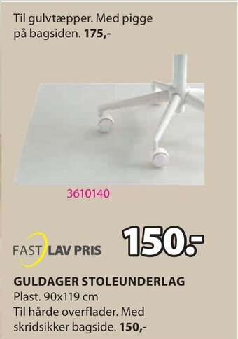 JYSK Guldager Stoleunderlag tilbud