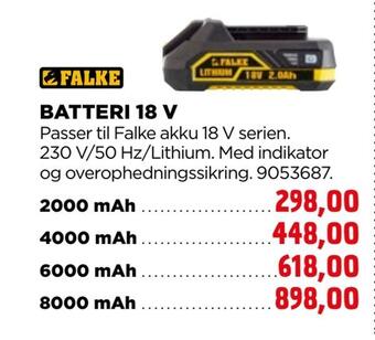 jem & fix Batteri 18 v tilbud