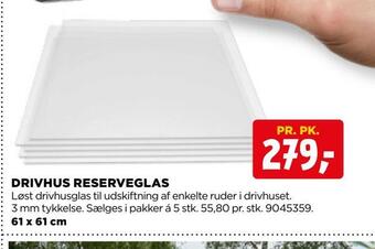 jem & fix Drivhus reserveglas tilbud