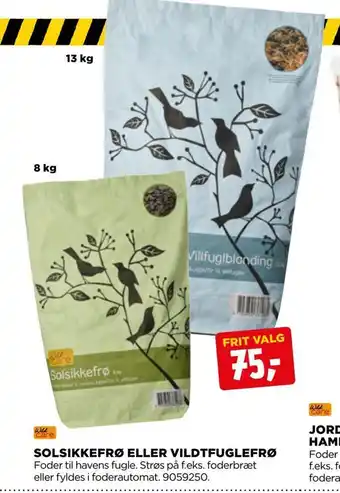 jem & fix Solsikkefrø eller vildtfuglefrø tilbud