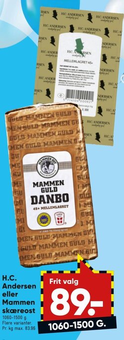 H.C Andersen eller Mammen skæreost