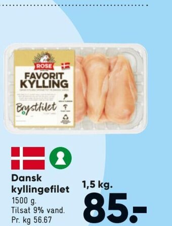 Bilka Dansk Kyllingefilet tilbud
