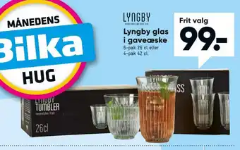 Bilka Lyngby glas i gaveæske tilbud
