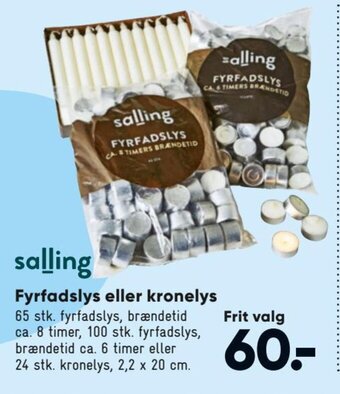 Bilka Fyrfadslys eller Kronelys tilbud