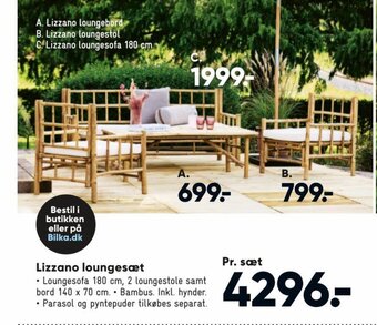 Bilka Lizzano Loungesæt tilbud