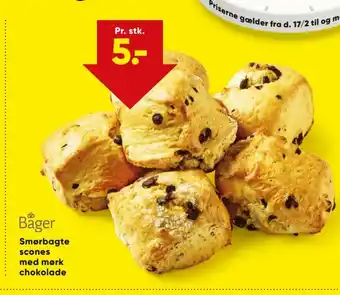 Smørbagte Scones med Mørk Chokolade