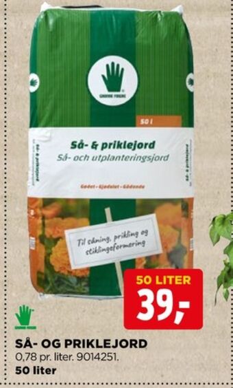 jem & fix Grønne fingre så- og priklejord tilbud