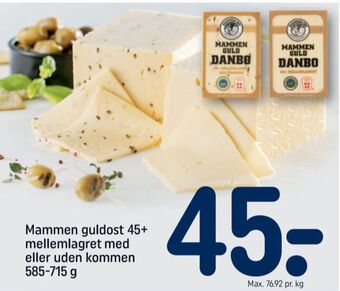 REMA 1000 Mammen skæreost danbo guld tilbud