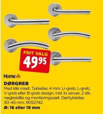 jem & fix Home it dørgreb tilbud
