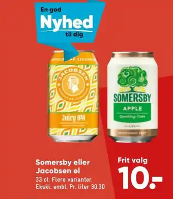 Bilka Somersby eller Jacobsen Øl tilbud