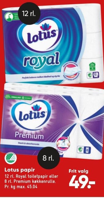 Bilka Lotus Papir tilbud