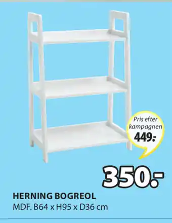 JYSK Herning Bogreol B64x H95x D36 cm tilbud