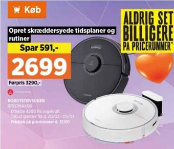 Power Roborock robotstøvsuger tilbud