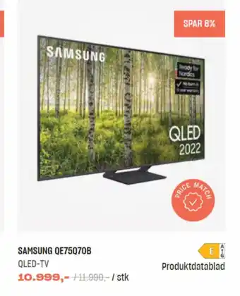 Hi-Fi Klubben Samsung QE75Q70B QLED-TV tilbud