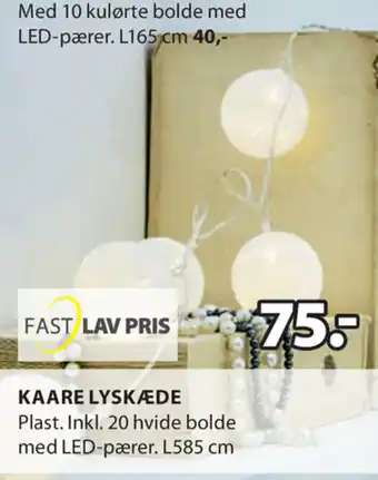 JYSK Kaare Lyskæde Med LED-Pærer. L585 cm tilbud
