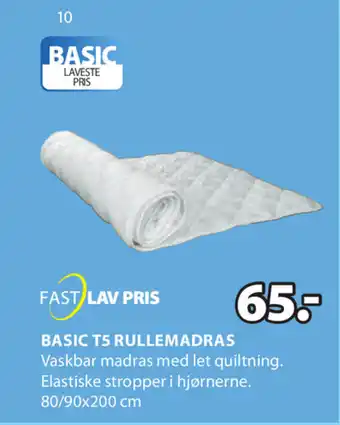 Basic T5 Rullemadras 80/90x200 cm