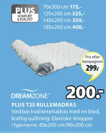 JYSK Dreamzone Plus T25 Rullemadras 85x200cm/90x200cm tilbud