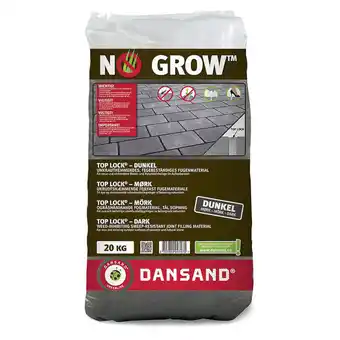Dansand, no grow, top lock, mørk, 20 kg, 0-1 mm