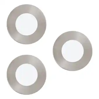 Eglo, indbygningsspot, fueva-c connect, led, børstet stål, ø8,5 cm