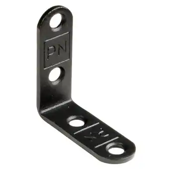 Pn beslag, vinkeljern, sort, 13x38 mm