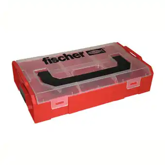 Fischer fixtainer, sortimentskasse, rød, tom