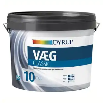 Dyrup, vægmaling, classic, hvid, glans 10