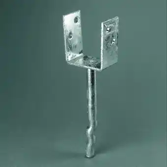 Stolpesko, u-form, varmforzinket, b: 91 mm x l: 100 mm